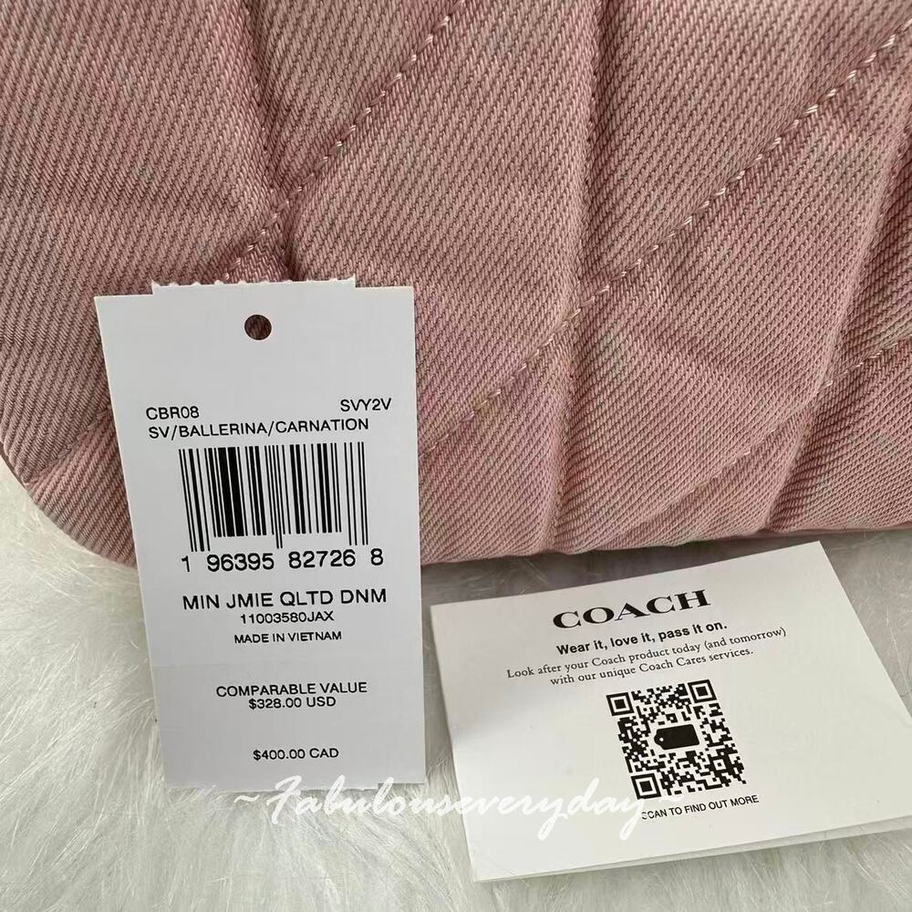 Coach Mini Jamie Camera Bag Crossbody In Denim CBR08 SV/Ballerina/Carnation NWT - Picture 5 of 7